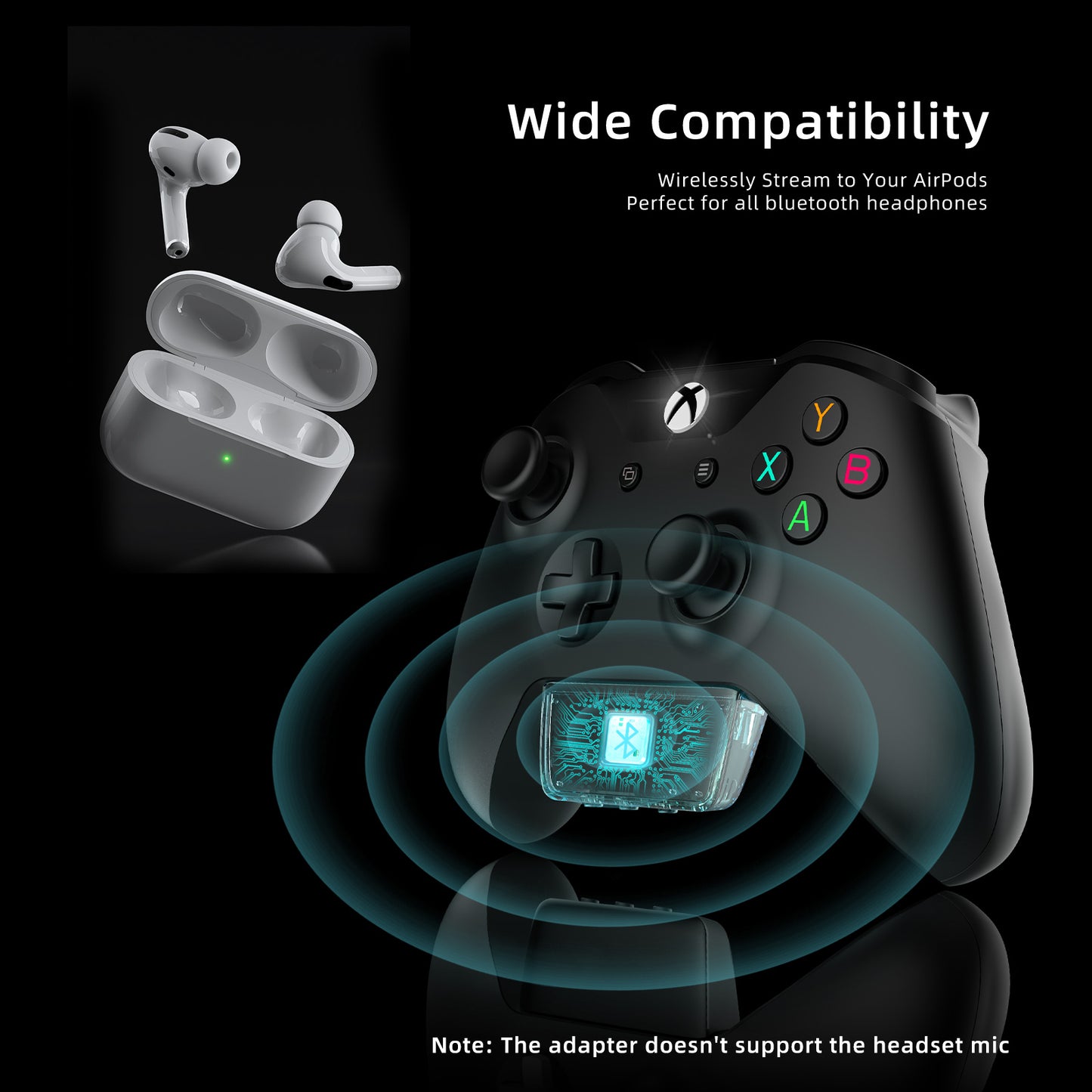 Bluetooth Audio Transmitter Adapter for Xbox Controller