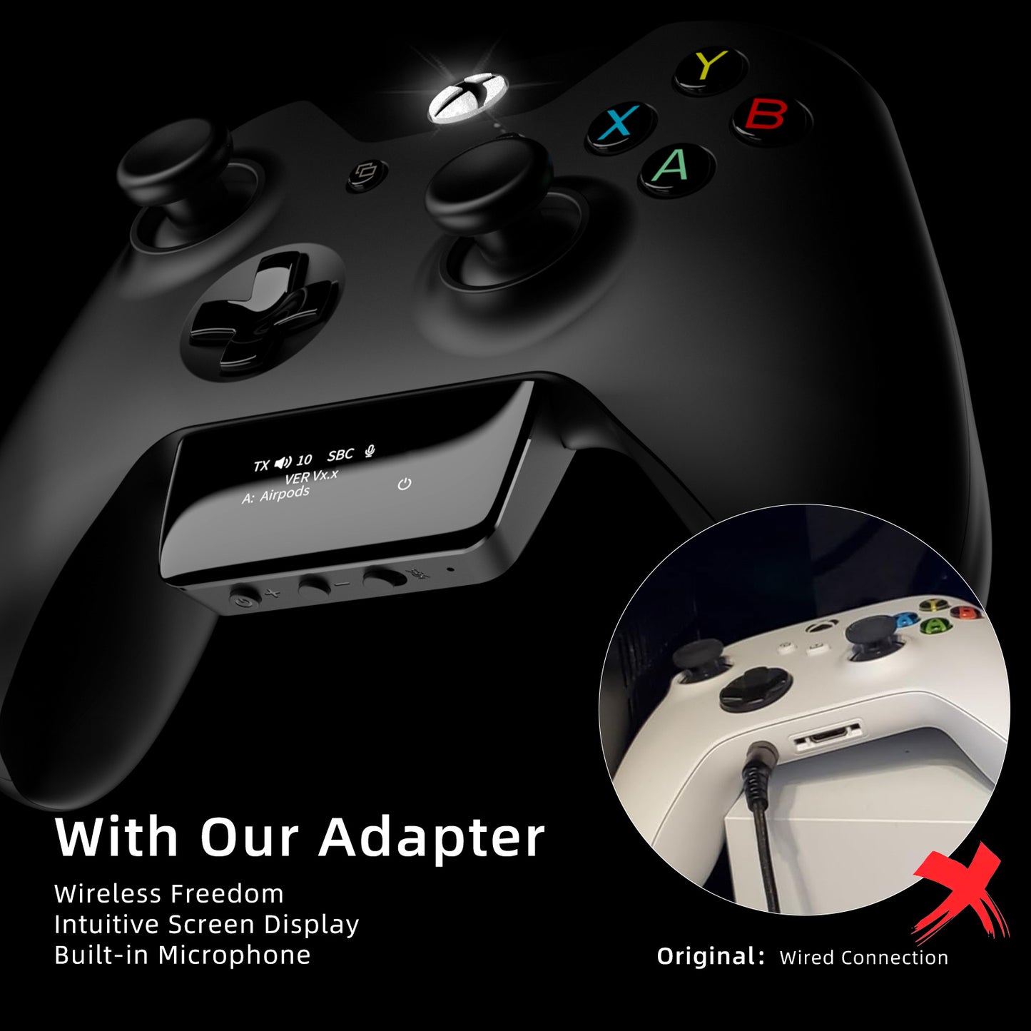 Bluetooth Audio Transmitter Adapter for Xbox Controller
