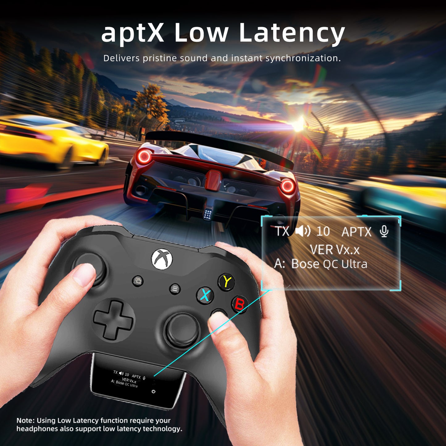 Bluetooth Audio Transmitter Adapter for Xbox Controller